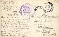 VINTAGE POSTCARD Palais De Fontainebleau Waiting room of the officers of the pope Reads of the pope