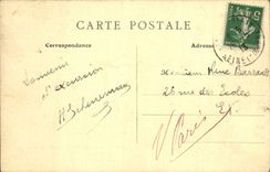 VINTAGE POSTCARD Palate De Fontainebleau the English Garden the Avenue De Sully