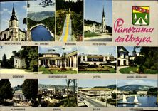 MODERN CARD Panorama Of the Vosges Neufchateau Bussang See Chenu Domremy Contrexeville Vittel