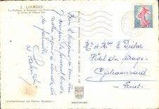 CP% Souvenir De Lourdes