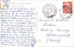 MODERN CARD St Jacut Of the Sea Beach Of Rougeret