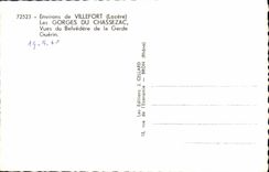 MODERN CARD Surroundings of Villefort Falls of Chassezac Seen of the View-point of the Guerin Guard
