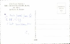 CPM St Martin Vesubie La Route du Boreon