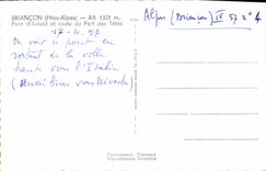 POSTAL MODERNA puente de Briançon de Asfeld y camino del Fort de las cabezas