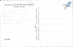 MODERN CARD Surroundings of Luchon Valley of Oueil