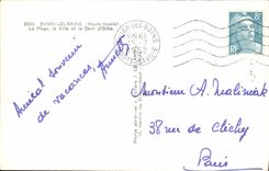 MODERN CARD Evian les Bains the Beach the City and Tooth of Oche