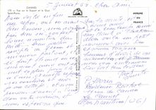 MODERN CARD Cannes Seen on Suquet and the Quay Saint Pierre Boats