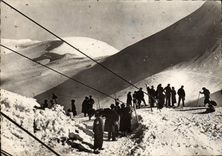 MODERN CARD the Mount Gilds Sancy Depart of the tracks at the higher station of the Ski teleferic