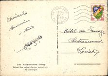 MODERN CARD the Mount Gilds Sancy Depart of the tracks at the higher station of the Ski teleferic