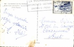 MODERN CARD the Summit of Puy de Dome and its automobile road seen of plane