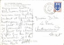 MODERN CARD Beaumettes Panoramic View air of the village In the center the road of Apt has Avignon