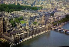 POSTAL MODERNA abadía de Westminster y Whitehall Londres