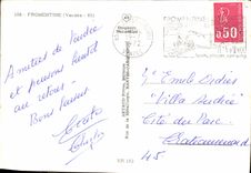 MODERN CARD Fromentine Boat President Auguste Durand the camp-site the beach of the campers the landing stage the Narrow part Camp-site