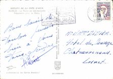 VINTAGE POSTCARD Reflections Of the Dimension of Azure Fishing In the Mediterranean Preparations for the sin