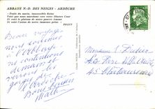 MODERN CARD Abbey Of Snows Ardeche