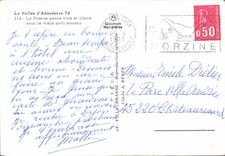 MODERN CARD the Valley D' Abodance Dranse Passes Sharp And Claire Under the Old Moussu Bridge