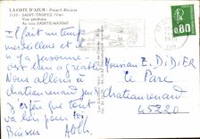 MODERN CARD the Dimension of Holy Azure Tropez View With Far Maxime Saint