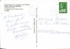 MODERN CARD Colors And Light Of Paray France Monial the Basilica Of the Sacring Heart