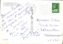 MODERN CARD Auvergne Touristique the Mount Gilds Teemplin De Ski And the Capuchin