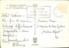 MODERN CARD Brittany Locquirec Colors View On the Port Boat