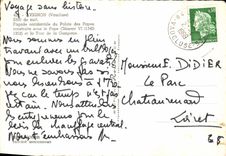 POSTAL MODERNA ataque frontal occidental del efecto de la noche de Avignon del paladar de los papas