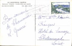 MODERN CARD the Geneva Crocodile Restoring Brewery Street of the Rhone