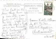 MODERN CARD Courchevel Descent Of the Summit Of Saulire on Coucheval Great Breakage