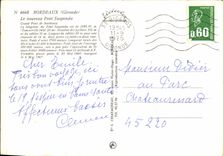 CPM Bordeaux Le Nouveau Pont Suspendu