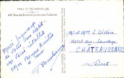 MODERN CARD Paris And Its Wonders Street De Rivoli And Jardin Of Tileries