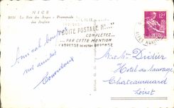 MODERN CARD Nice the Bay Of the Angels Walk Of the English