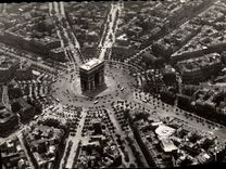 POSTAL MODERNA París en el plano Arc de Triomphe y lugares Etoile