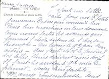 POSTAL MODERNA París en el plano Arc de Triomphe y lugares Etoile