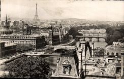 POSTAL MODERNA París y su opinión de las maravillas de los siete puentes