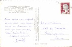 MODERN CARD Montereau large banks the Valleys Kindergartens Church Notre Dame Napoleon 1st