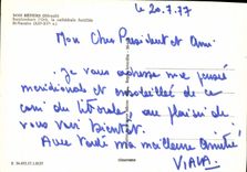 MODERN CARD Beziers Overhanging the Cathedral strengthens St Nazaire