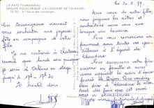 MODERN CARD the Tourangeau Country Groups Folk per Hour Of the Grape harvest Folklore