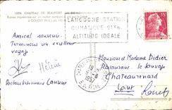 MODERN CARD castle Of Beaufort Ruines Imposing On One Falling has Peak On the Loire Goudet