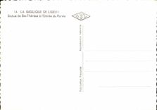 MODERN CARD the Basilica De Lisieux Rules Of co. Therese the Entry Of the Square