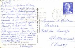 MODERN CARD Lake Of Le Bourget Panoramic View Taken Of Chambotte