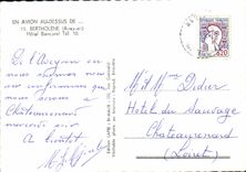 MODERN CARD In Plane with the Top De Bertholene Bancarel Hotel