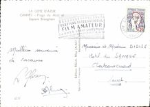 MODERN CARD Dimension of Azure Cannes Beach Of the South And Brougham Public garden