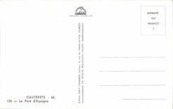 MODERN CARD Cauterets the Bridge of Spain