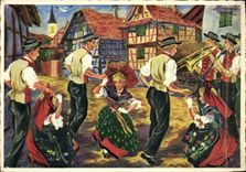 MODERN CARD By Traversing Alsace Music Coppers Folklore