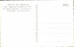 CPM Paris Et Ses Merveilles Eglise De LA Madeleine