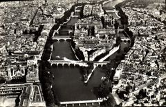 CPM En Avion Sur Paris L'iie De La Cite La Cathedrale Notre Dame