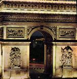 MODERN CARD Paris And Its Wonders the Place Of Etoile Of Night and Arc de Triomphe