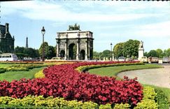 MODERN CARD Paris And Its Wonders Gardens And Arc de Triomphe Of the Carousel