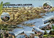 MODERN CARD Excursion Of Nice has Menton
