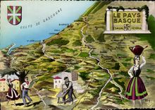 MODERN CARD the Pays Basque Biarritz Gascogne Folklore