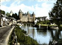MODERN CARD Josselin the Quay On Oust And the Castle